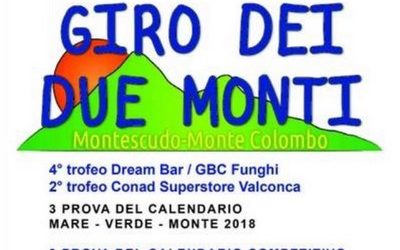 Domenica 25 Marzo 2018 dalle ore 10,00: 4^ edizione Giro dei Due Monti