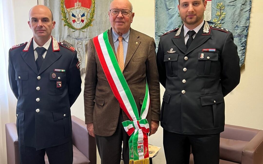 IL SINDACO GIAN MARCO CASADEI HA INCONTRATO IL CAPITANO VALERIO MONTE-NUOVO COMANDANTE DELLA COMPAGNIA CARABINIERI DI RICCIONE