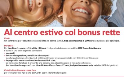 Contributo per la frequenza ai centri estivi accreditati al progetto di conciliazione vita-lavoro 2025 Bando rivolto alle famiglie del Distretto di Riccione per la richiesta del contributo “Progetto per il contrasto alle povertà educative e la conciliazione vita-lavoro: sostegno alle famiglie per la frequenza di centri estivi. Anno 2025″.
