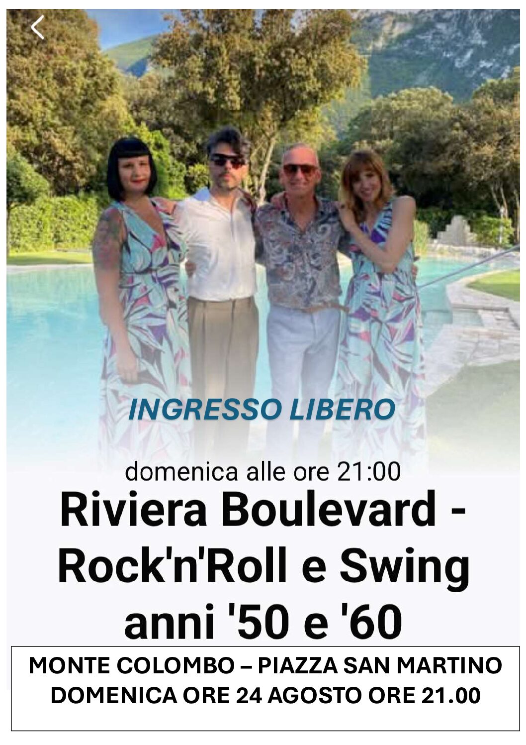 RIVIERA BOULEVARD – ROCK’N’ROLL E SWING ANNI ’50 E ’60